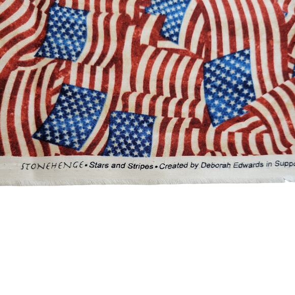 Northcott Stars and Stripes Fabric 55x44" American Flag Patriotic Cotton Print - Picture 11 of 12